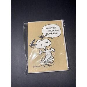 Vintage Hallmark Thank You Cards Package Of 8 Dancing Snoopy Original Packaging